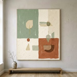 Sage and Terracotta Abstract