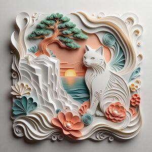Paper Art Cat