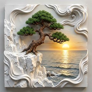 Cliffside Bonsai Sunset