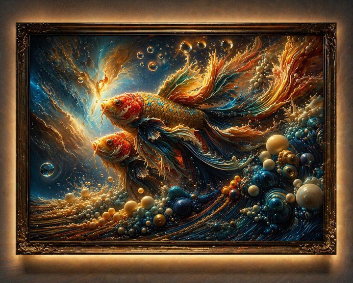 “Liquid Symphony: Koi in Motion”