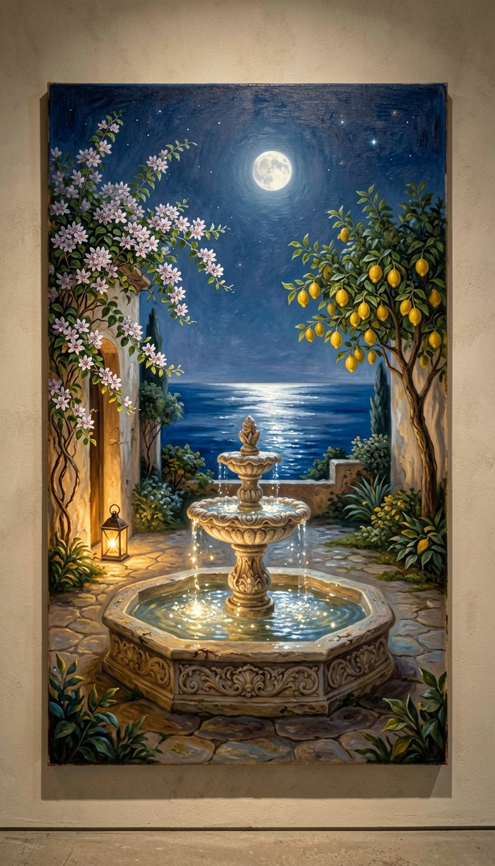 Moonlit Lemon Garden