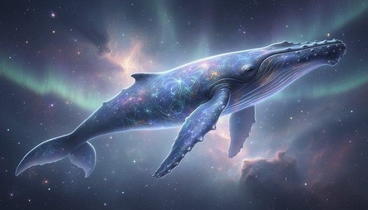 Cosmic Whale in Nebula Dreams